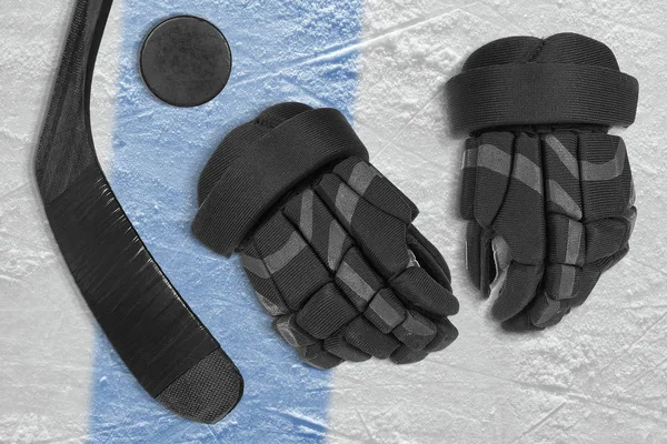 Set on ice hockey accessories
