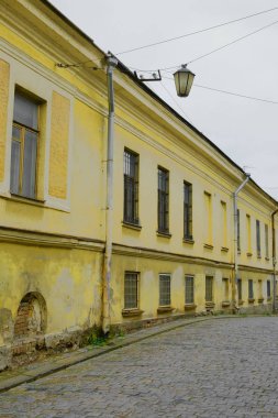 Konut eski ev ve sokak Vyborg şehir içinde