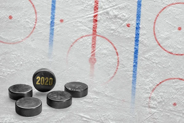 Fragment Conceptual Sports Ice Background Hockey Accessory — Stock Photo, Image