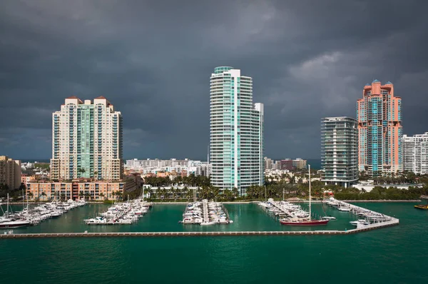 Marina at South point in Miami — Stock Photo, Image