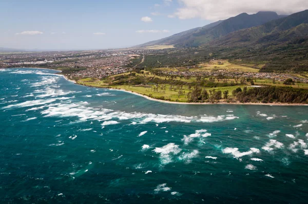 Widok z lotu ptaka na wybrzeżu Maui — Zdjęcie stockowe