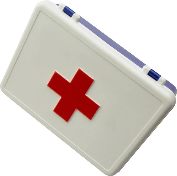 Kit Primeros Auxilios Una Caja Para Almacenar Medicamentos Instrumentos Quirúrgicos —  Fotos de Stock