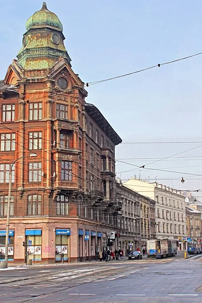 Haus orenstein - der Name eines Gebäudes auf polnischem Territorium in Krakau — Stockfoto