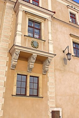 Balkon Royal Wawel Kalesi Wawel Hill, Krakow, Polonya