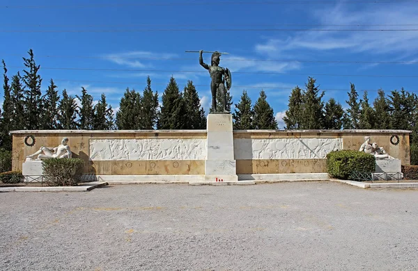 Меморіал 300 спартанців Фермопілах, Греція — стокове фото