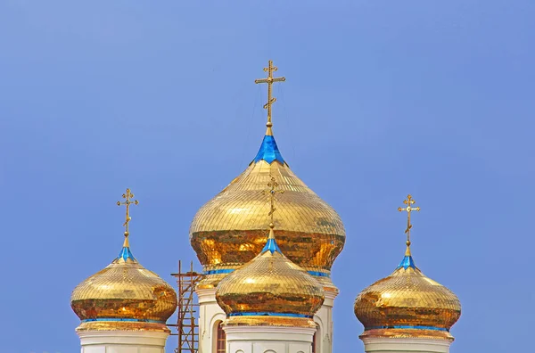 Domes of Cyril and Methodius Cathedral in Khust, Ukraine — Stock Photo, Image