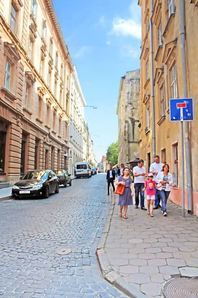 Gamla gatan i Lviv — Stockfoto