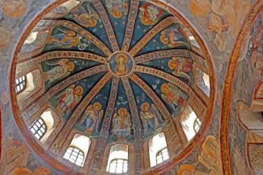 Kutsal Savior duvarların dışına Kilisesi kubbe altında duvar resimleri. ikinci adını artık kariye Müzesi İstanbul, Türkiye