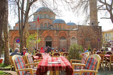 Cafe duvarlarının kutsal kurtarıcı Outside Church yakınındaki. İkinci adını şimdi Kariye Müzesi, Istanbul, Türkiye olduğunu