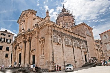 Neoklasik mimarisinin Saint Blaise Kilisesi Dubrovnik, Hırvatistan