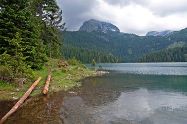 Mount Durmitor, Karadağ kıta parçası doğada bulunan buzul siyah lake