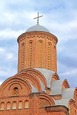 Chernigov, Ukrayna - 12. yüzyılda Anıtı Pyatnitskaya Kilisesi'nin Üstten Görünüm