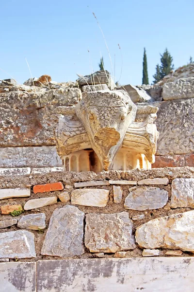 Ερείπια Εφέσου. Αρχαία Ελληνική πόλη σχετικά με την ακτή της Ιωνίας κοντά σε Σελτσούκ. Επαρχία Σμύρνης. Τουρκία. Μικράς Ασίας — Φωτογραφία Αρχείου