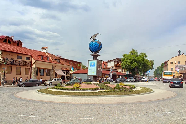 Zamkova Street v Kamianets-Podilskyi, Ukrajina — Stock fotografie