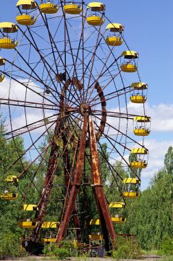 Dönme dolap Pripyat hayalet kasaba Chornobyl dışlama bölgesi, Ukrayna
