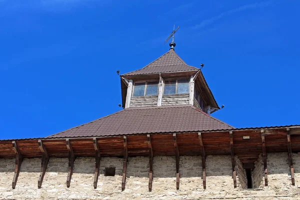 Widok z góry zamku wieża Tarnopol, Ukraina — Zdjęcie stockowe
