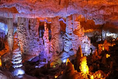 Avshalom Cave, also known as Soreq Cave, a large stalactites cave near Beit-Shemesh in central Israel clipart
