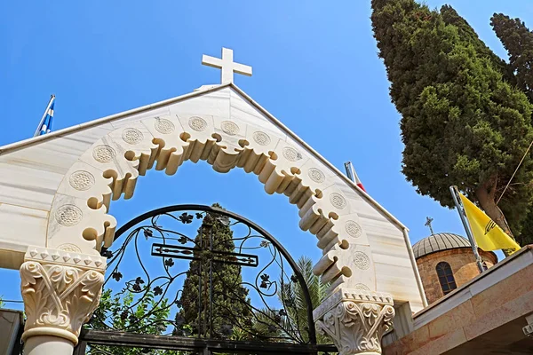 Cana Řecká pravoslavná církev o svatbě v Káně Galilejské, Kfar Kana, Izrael — Stock fotografie