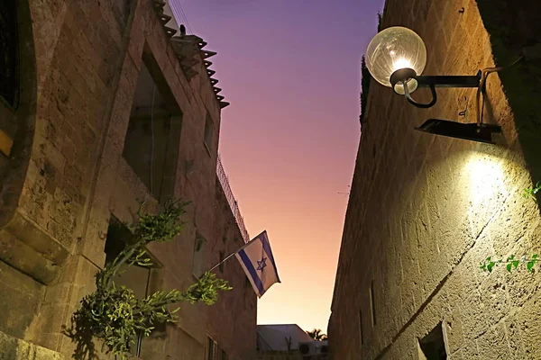 Calle de piedra ciudad vieja Jaffa en Tel Aviv, Israel —  Fotos de Stock