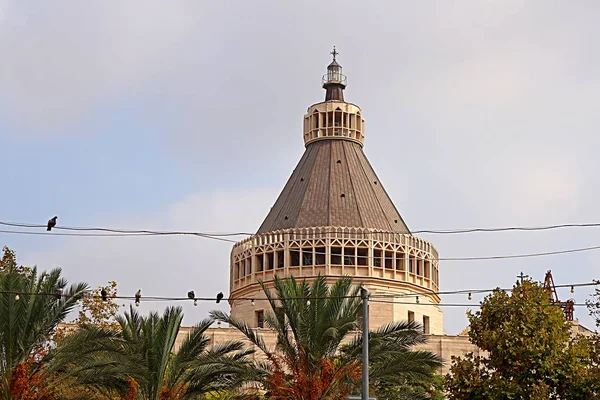 La cúpula de la Basílica de la Anunciación, Iglesia de la Anunciación en Nazaret, Israel —  Fotos de Stock