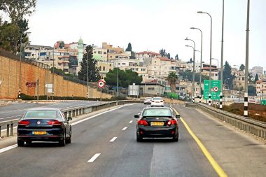 İsrail - 21 Eylül 2017: İsrail yol görünümünü