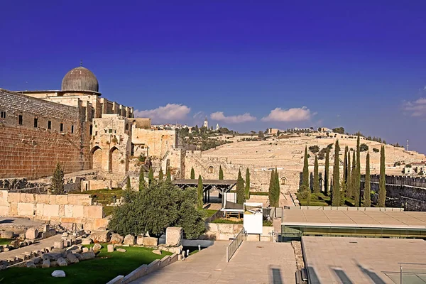 Davidson Center em Jerusalém Parque Arqueológico e Monte do Templo, Jerusalém, Israel — Fotografia de Stock