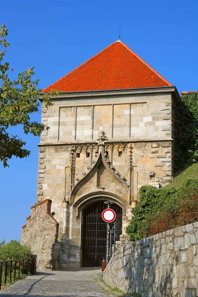 Vista de la Puerta de Segismundo del castillo de Bratislava en Bratislava, Eslovaquia. Vista de verano — Foto de Stock