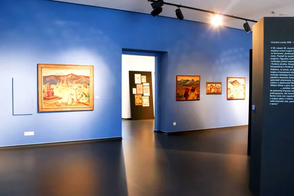 Bratislava, Slowakije - 01 september 2019: Expositie in het Bratislava Kasteel Hrad. Nu is het Slowaaks Nationaal Museum — Stockfoto