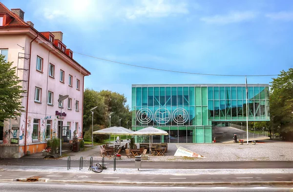 Parnu Estonia August 2018 Parnu Central Library Building Designed Architects — Stock Photo, Image