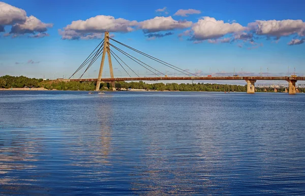 Ponte Norte Antiga Ponte Moskovskyi Kiev Ucrânia — Fotografia de Stock