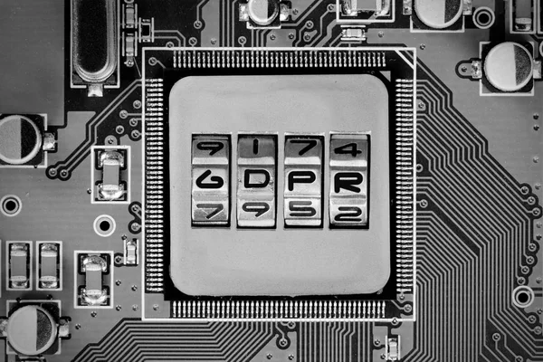 Circuitboard i koncepcja Chip — Zdjęcie stockowe