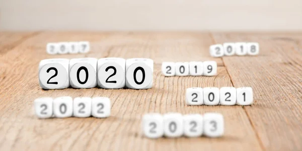 Yeni Yıl 2020 Küp Blokları — Stok fotoğraf