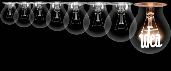 Concetto di lampadine Idea — Foto Stock