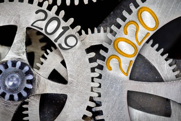 Metal Wheels with New Year 2020 — Stock Photo, Image