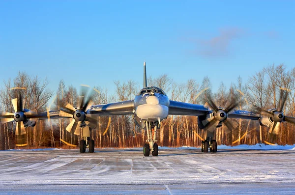 Bombardeiro russo Tu 95 Bear — Fotografia de Stock