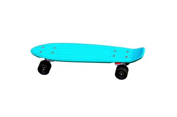Zelená skateboard na bílém pozadí — Stock fotografie