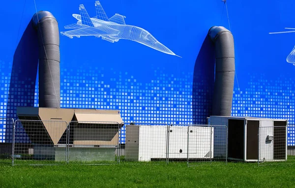 Attrezzature di ventilazione presso il campo espositivo — Foto Stock