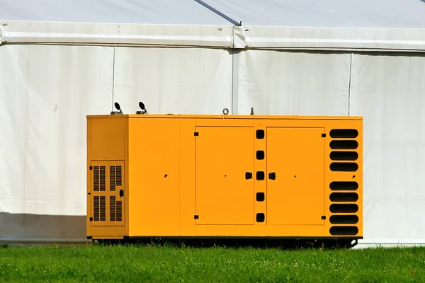 Container with industrial equipment for power plant