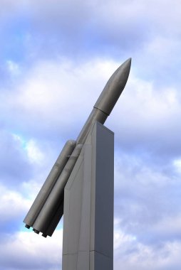 Mock-up bir roket bir metal 