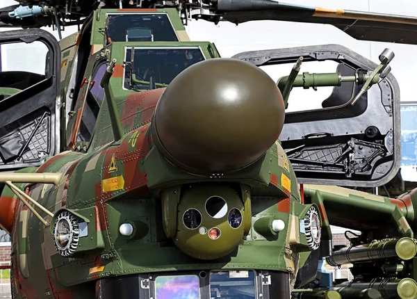 Cabin and elements of electronic equipment of a combat helicopte — Stock Photo, Image