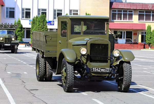 Moskva Region Ryssland Juli Militär Argo Lastbil Den Gamla Modellen — Stockfoto