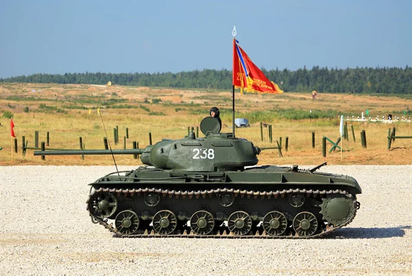 Moskova Bölgesi Ağustos 2014 Efsanevi Zafer Tankı Ağustos 2014 Tarihinde — Stok fotoğraf