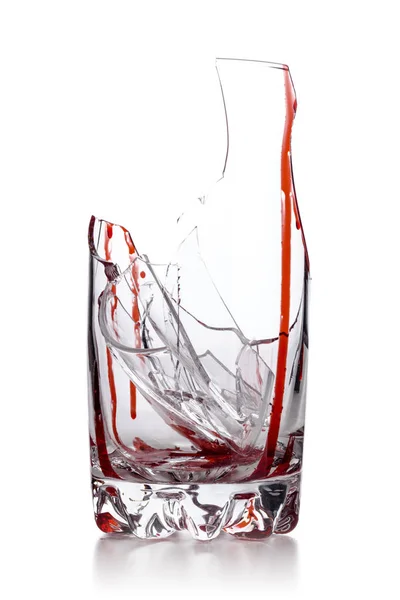 Broken glass with blood — Stock Photo, Image