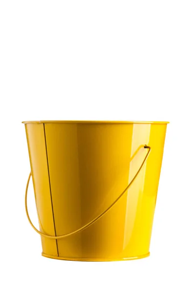 Gelber Eimer, isoliert — Stockfoto