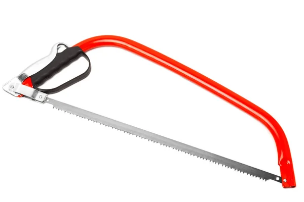 Red saw with handle — Stock Photo, Image