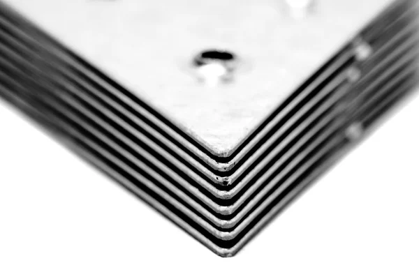 Fixadores de metal triangular — Fotografia de Stock