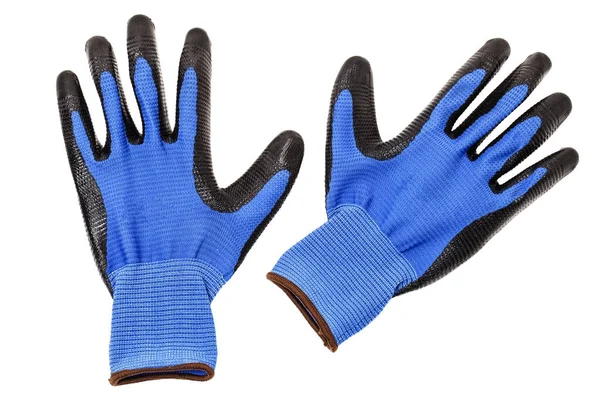 Синие защитные перчатки — стоковое фото