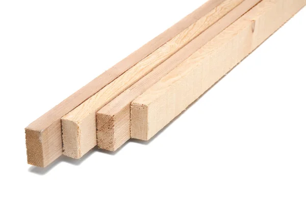 Drewniane belki na białym tle — Zdjęcie stockowe