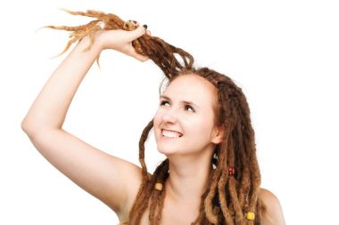 onun dreadlocks dokunmadan kız