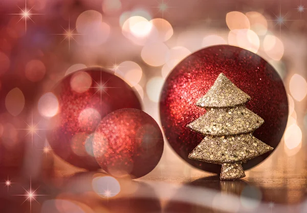 Рождественские украшения и боке фон — стоковое фото